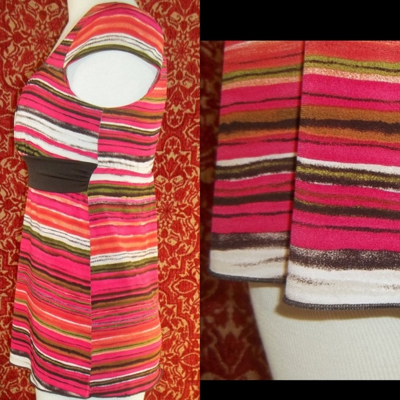 I.N. SAN FRANCISCO pink striped blouse S 💥 - Picture 4 of 6